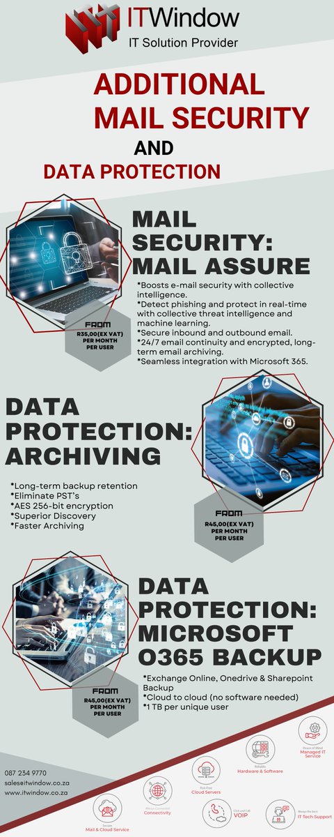 itwindow1's tweet photo. Exciting News from IT Window! Enhancing Mail Security &amp; Safeguarding MS O365 Data! 
#ITSecurity #DataProtection #Microsoft365 #ITWindowUpdates #StayProtected #itwindow #ITservices #sla #VoIP #managedservices #cloudservices https://t.co/z1bMUtqT5R