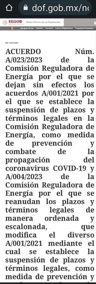 cvallejogalvan's tweet photo. Buen día se reanudan plazos en @CRE_Mexico adiós a turnos @robertoddel @OnexpoNacional @EnergiaColmex @Coparmex @cceenergia
@marcial_diaz @ARSE_MX @Quaenergy @EIEMmx @OilGasMagazine @AmpesMx @GaboDingler @SECombustibles @ITGas1 @Gaso2go @maylett_ponce  https://t.co/H5aWHBtgp2 https://t.co/uneGOlisCt