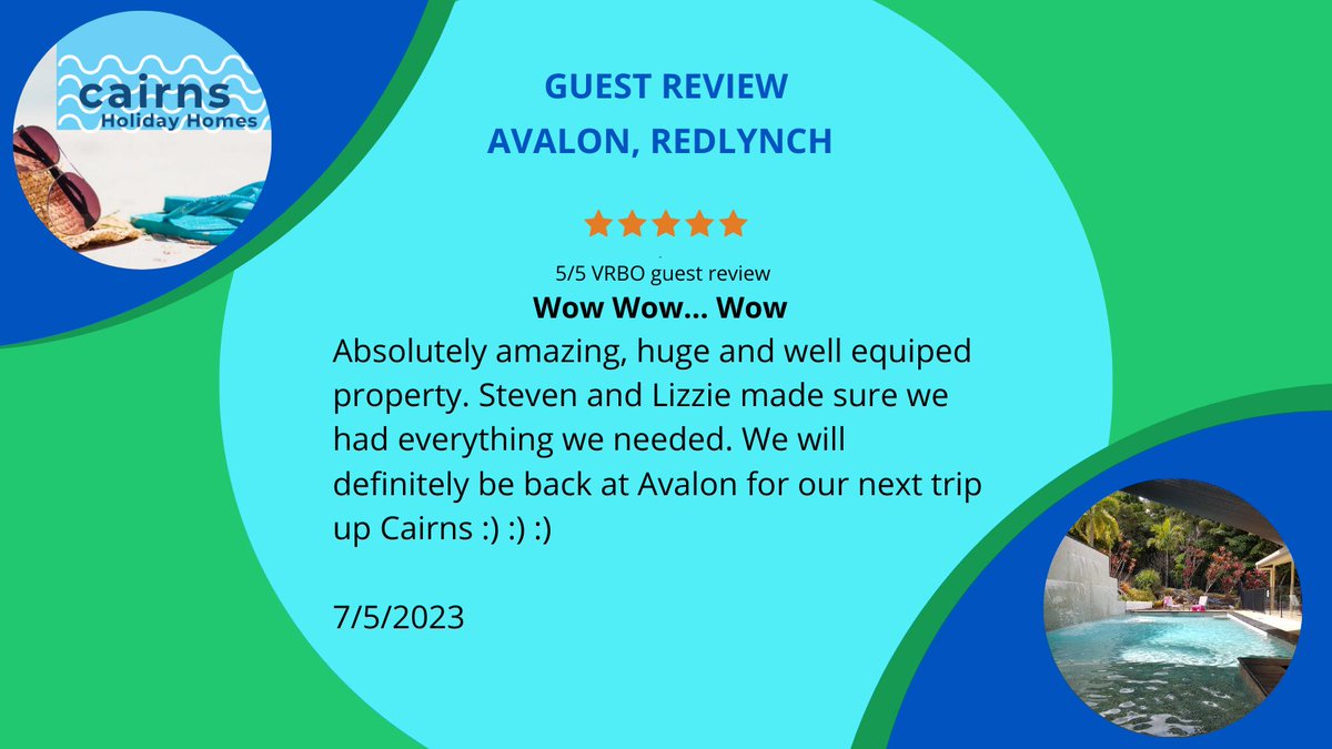 Avalon, Redlynch.... a Holiday Home for large family get-togethers in the Cairns area.
Bookings taken by Cairns Holiday Homes or the VRBO website
cairnsholidayhomes.com.au/property/avalo…
#holidayhouse #family #vacationrentals #cairnsholidayhomes  #Cairns #Travel #Australia
