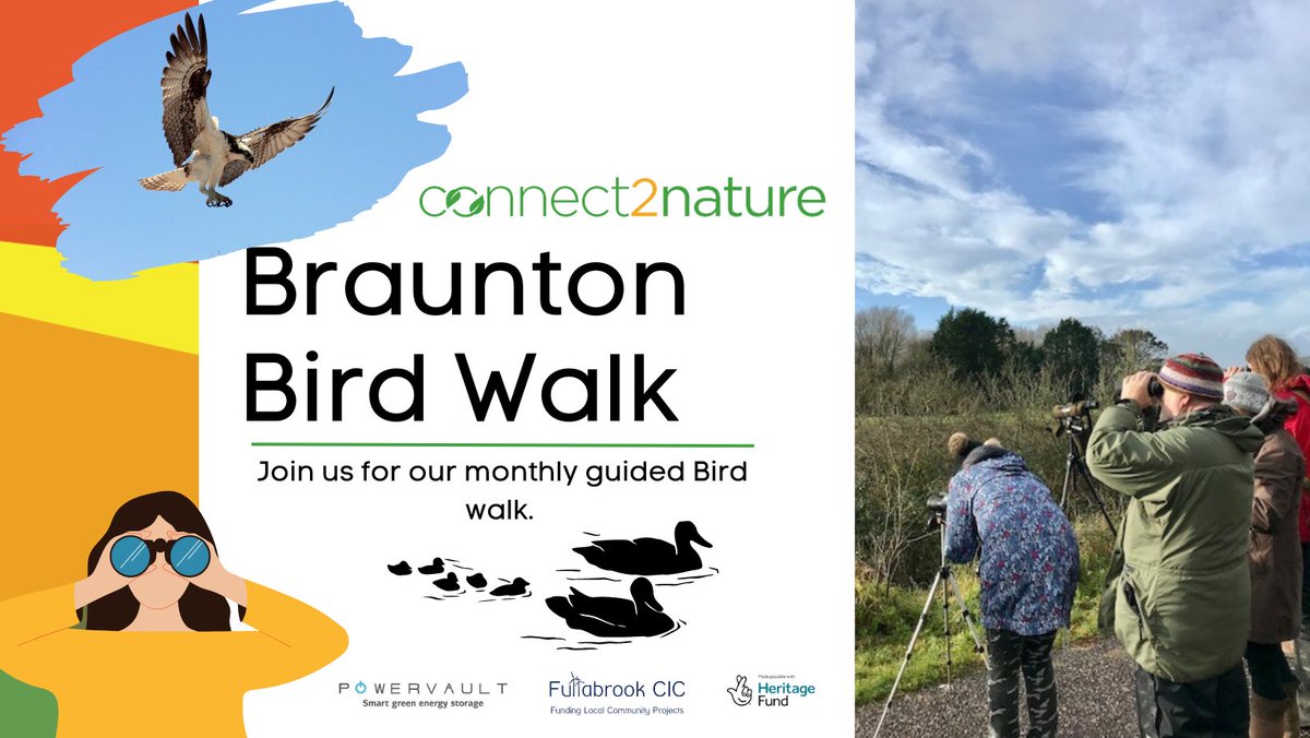 Join us this Saturday morning for our monthly bird walk.
Don't miss out on this excellent opportunity to connect with nature and learn from our expert guide, Andy. 

Meet at the countryside centre for a 10:30 am start. No booking is required. All welcome, £3 pp. 
#connect2nature