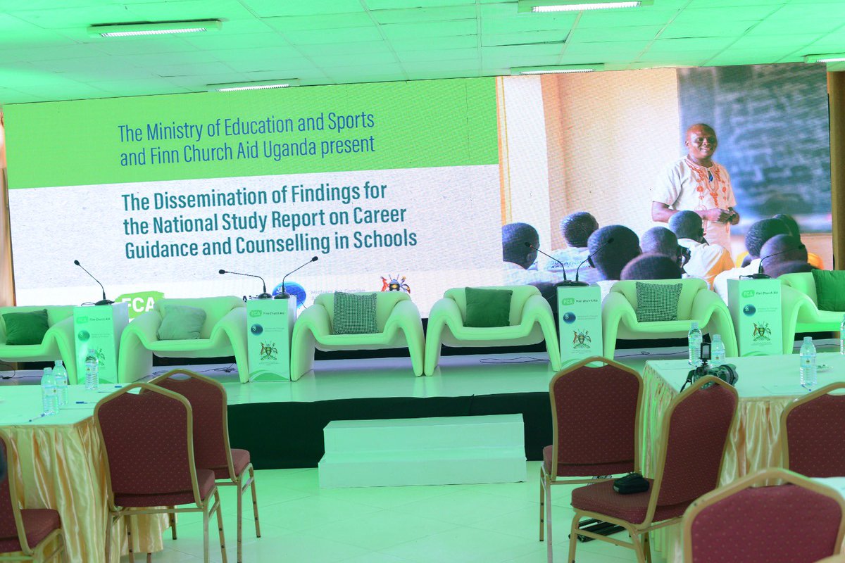 Check in tweet from Kampala International Hotel. In partnership with @Educ_SportsUg we are discussing and presenting the findings from the assessment done on career guidance and counseling in secondary schools. #Right2Education