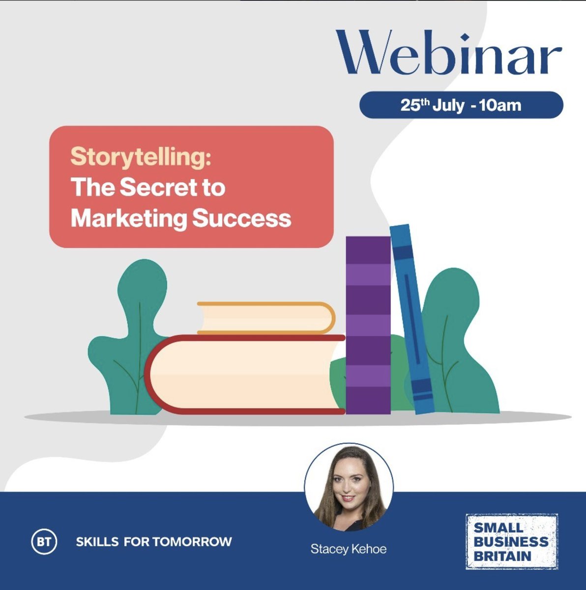 Really excited to see #ialso100 Stacey Kehoe, founder of @Brandlective who is hosting a webinar for @britainsmallbiz and #BTSkillsForTomorrow on 25th July:  The Secret To Marketing Success.
Click the link here to REGISTER for Tuesday 25th July:
smallbusinessbritain.uk/events