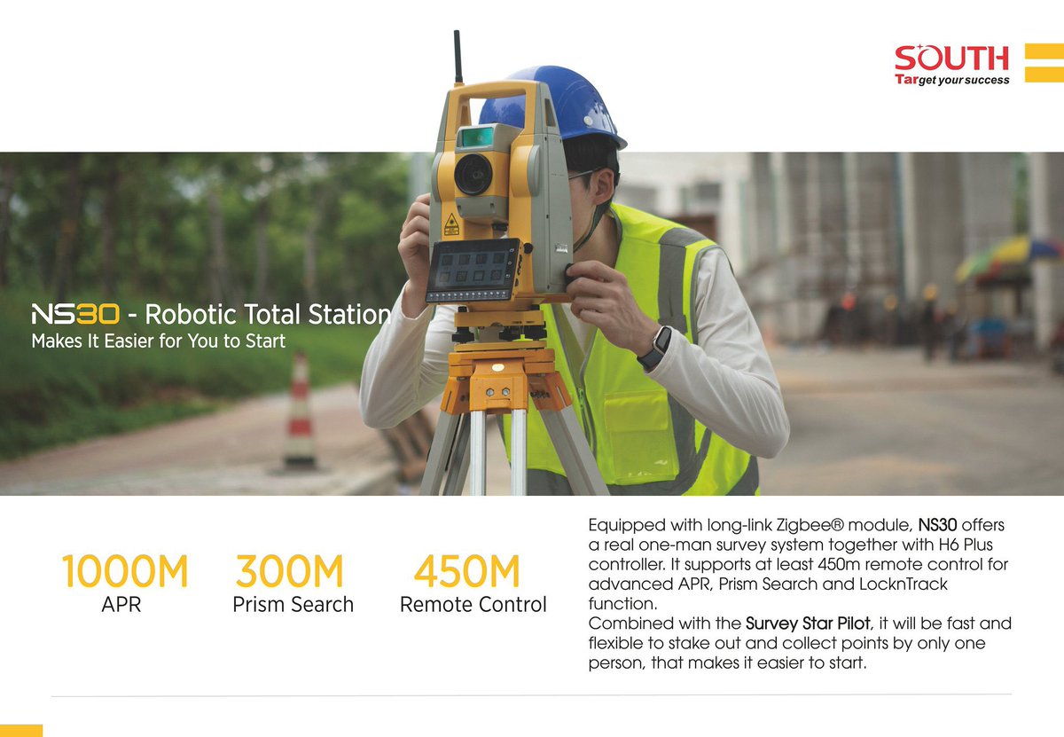 As a reliable one-man survey system, NS30 makes your measurement easier to start.
