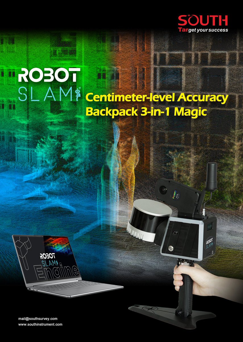 SLAM with South Survey. 
SLAM with survey-grade.
RobotSLAM is always OK.