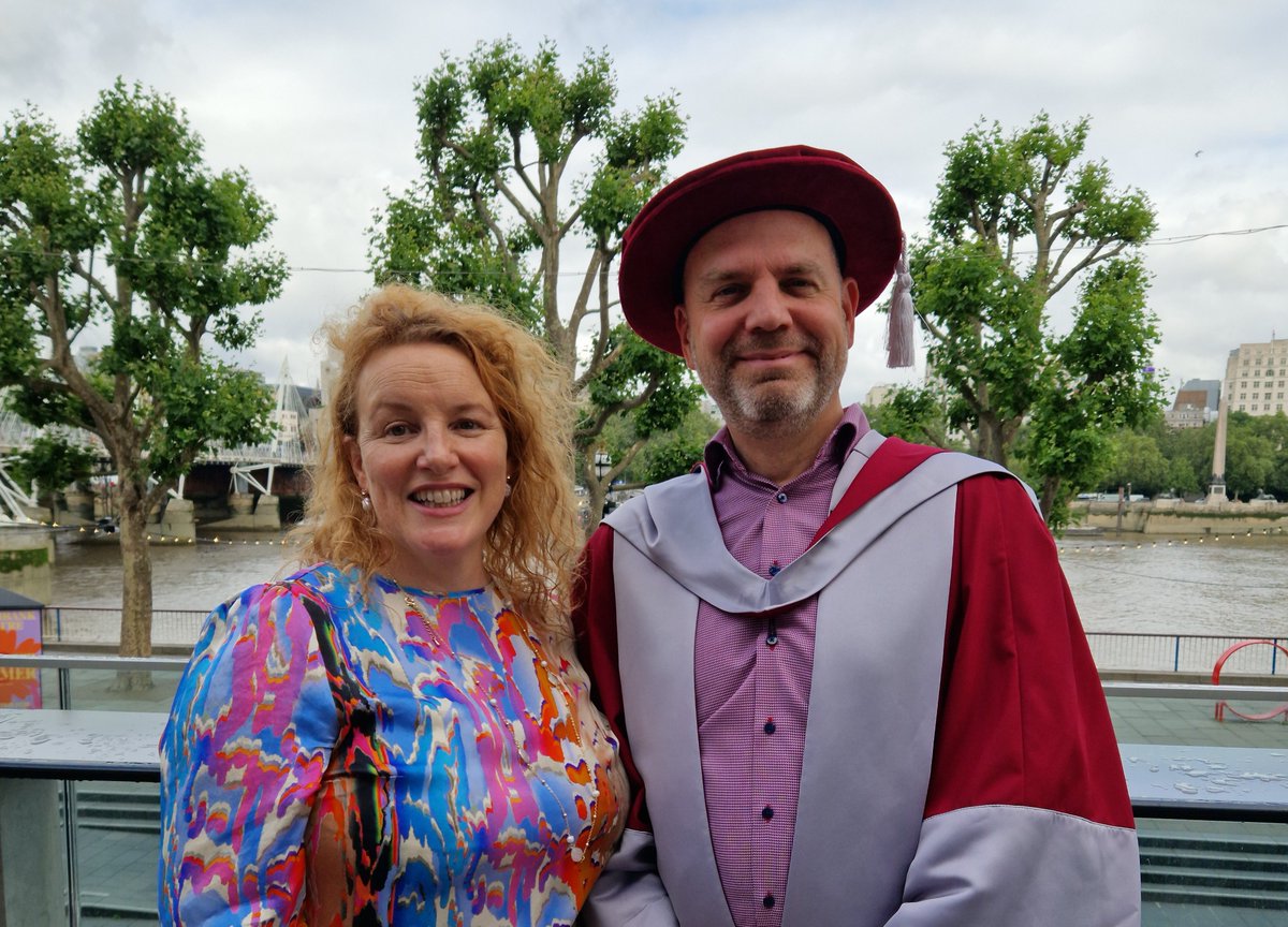 Mark_J_Henry's tweet image. An honour to be conferred with my PhD in history from the University of Westminster. And a nice way to mark the achievement. My parents and wife @AnnHenryIP joined me at the Royal Festival Hall in London's Southbank Centre. A great setting for a lovely day out.

#WeAreWestminster