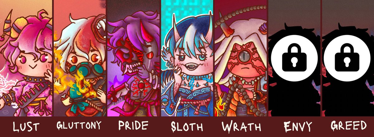 GM everyone 😃✨ Do you know that there are 7 sins in SPIRIT TOWN? They are all from Oni clan 👹

🔓 Next Wednesday ENVY unlock 🗝️ 
Read their story in the collection 👇🏼
opensea.io/collection/spi…

Wish you have a wonderful time 😉💕