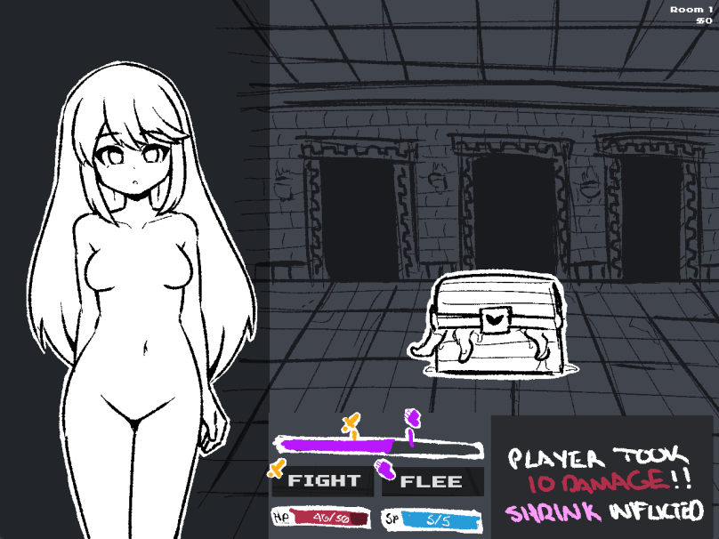 changing UI to something like this.
the normal you roll for FIGHT or FLEE is random.