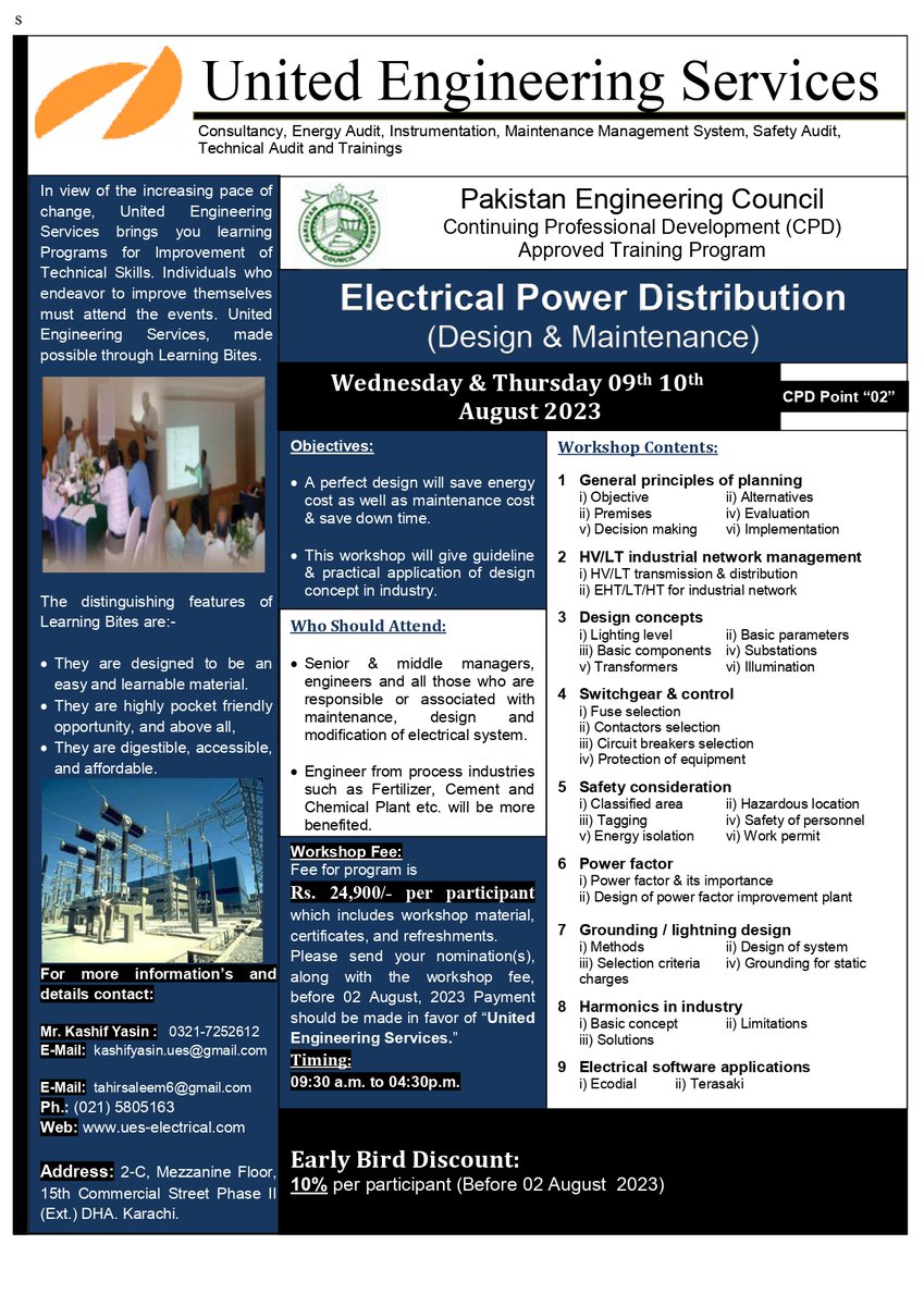 UESOFFICIAL's tweet photo. Training workshop “Electrical Power Distribution” https://t.co/ZfaNeYlGop