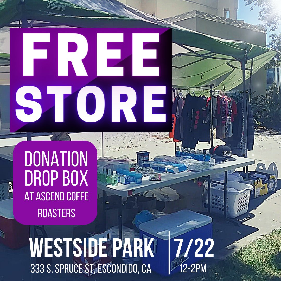 Late post on our end. But we will be having a free store on Saturday. Any donations can be dropped <a href="/ascendroasters/">AscendRoasters</a>. Donations we could use are any household items. Such as cleaning or cooking wear. 🖤💜