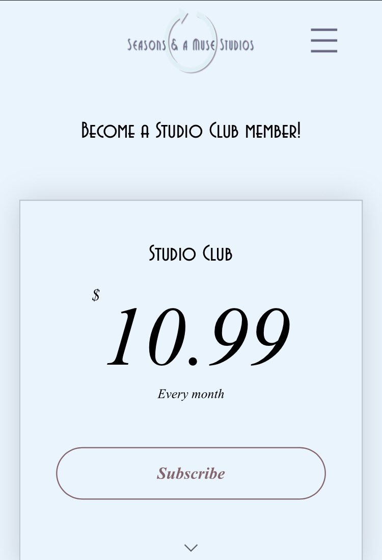 Becoming a member is easy! $10.99 per month 📽 for premium content, with cost-free cancellation anytime. <a href="/SAAMstudios/">Seasons & a Muse</a> #thestudioclub