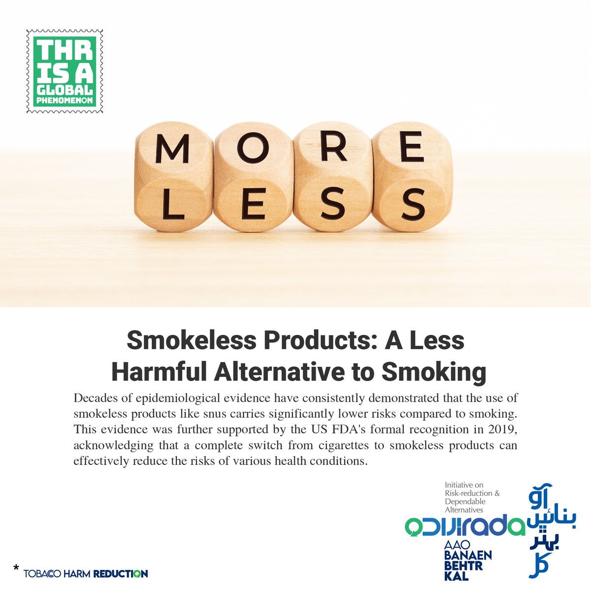Smokeless products like snus offer a significantly safer alternative to smoking, backed by extensive research and even recognized by the US FDA. #AaoBanaenBehtrKal #breakTHRu #THR