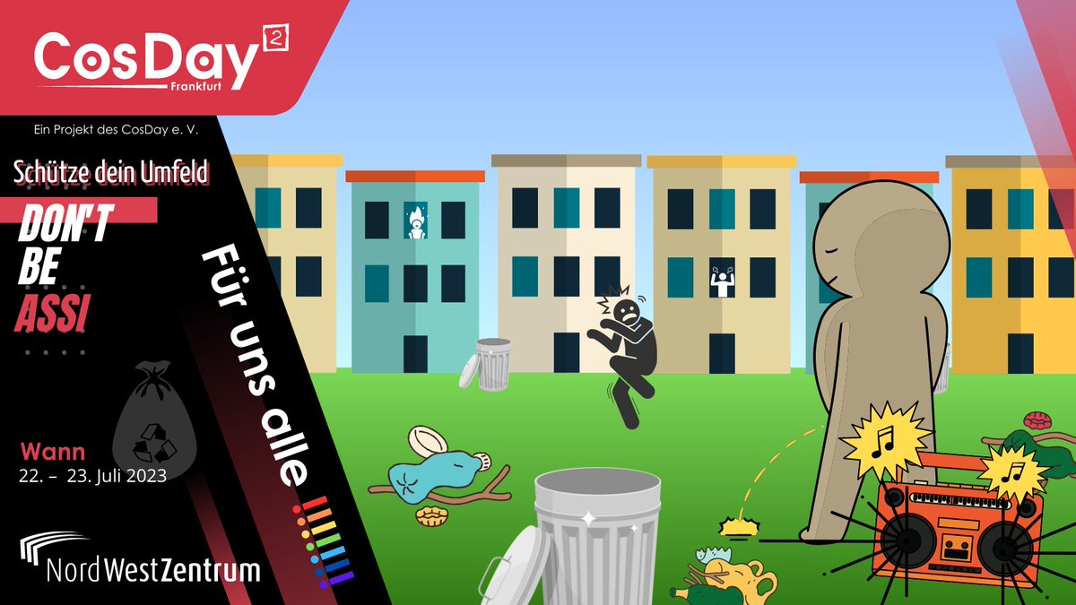 Achte auf deine Umwelt.🍃
Wirf deinen Müll auf den Boden. Es gibt genügend Mülltonnen vor Ort.🚮
Achte auf deine Mitmenschen🤗. Sei einfach ein guter Mensch, wie er jeder sein sollte. 

Viel Spaß auf dem CosDay²! 🥰

#cosday #cosday2023 #dontbeanassy #befriendly #derumweltzuliebe