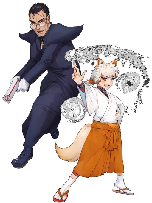 『悪霊退治TRPGソウルキーパーズ』のブラウザ版ルールブックのキャラクターパートで、キャライラストの表示がおかしかったので修正しました。銀銃神父、狐陰陽師、魔眼少女、刀剣青年、機械拳娘、回転銃婆と色々なキャラクターが作れます。 #ソウルキーパーズ 