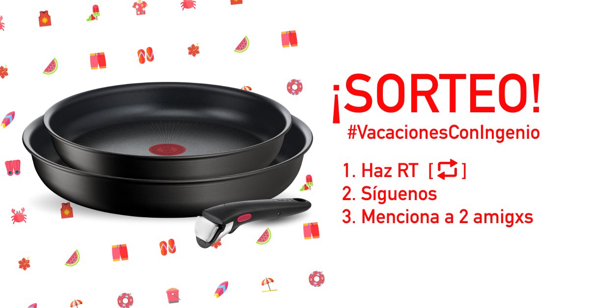 #SORTEO #VacacionesConIngenio
Prepara recetas ricas y sin complicaciones mientras disfrutas de tus merecidas vacaciones 🍳👌

📣 Participa y consigue 1 set de de la gama INGENIO UNLIMITED 📣
Haz [RT+Follow] y menciona a 2 personas.

📆 Tienes tiempo hasta el 31/07 incluido.