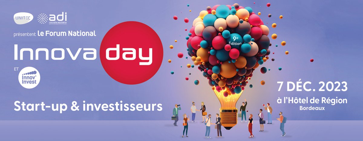 🚀 A la recherche de fonds pour le développement de votre startup ?

Ne manquez pas INNOVADAY, une opportunité unique de rencontrer de potentiels investisseurs en capital !

Co-organisé par <a href="/ADI_N_A/">ADI Nouvelle-Aquitaine</a> et <a href="/UNITEC_Bdx/">UNITEC</a> 

Plus d'infos et candidature : innovaday.com/forum-national…