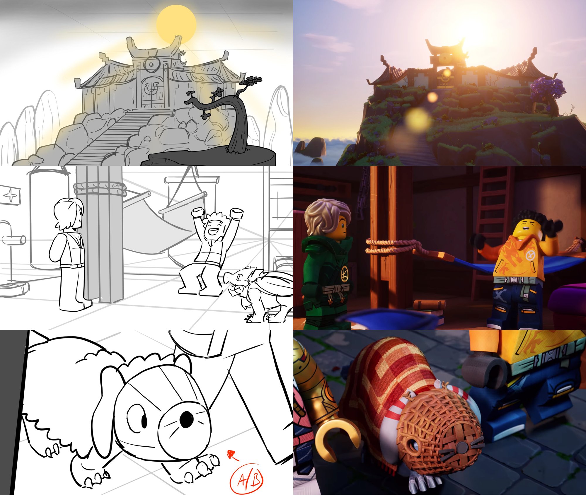 Jesse Soto on X Ninjago Dragon s Rising episode 3 Crossroads Carnival Here are some of my storyboards side by side with the final animation It was my first episode on this series. storyboard storyboar...