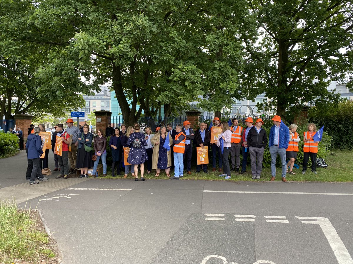 Andrew Jordan (@andrew_jordan_) on Twitter photo At Royal Derby Hospital this morning with <a href="/BMA_Consultants/">BMA Consultants</a> members as strike action begins
Members have faced an over 35% real-terms pay cut over the last 15 years
Members are doing this to safeguard the profession and NHS for the future
Support the #ConsultantStrike At Royal Derby Hospital this morning with <a href="/BMA_Consultants/">BMA Consultants</a> members as strike action begins
Members have faced an over 35% real-terms pay cut over the last 15 years
Members are doing this to safeguard the profession and NHS for the future
Support the #ConsultantStrike