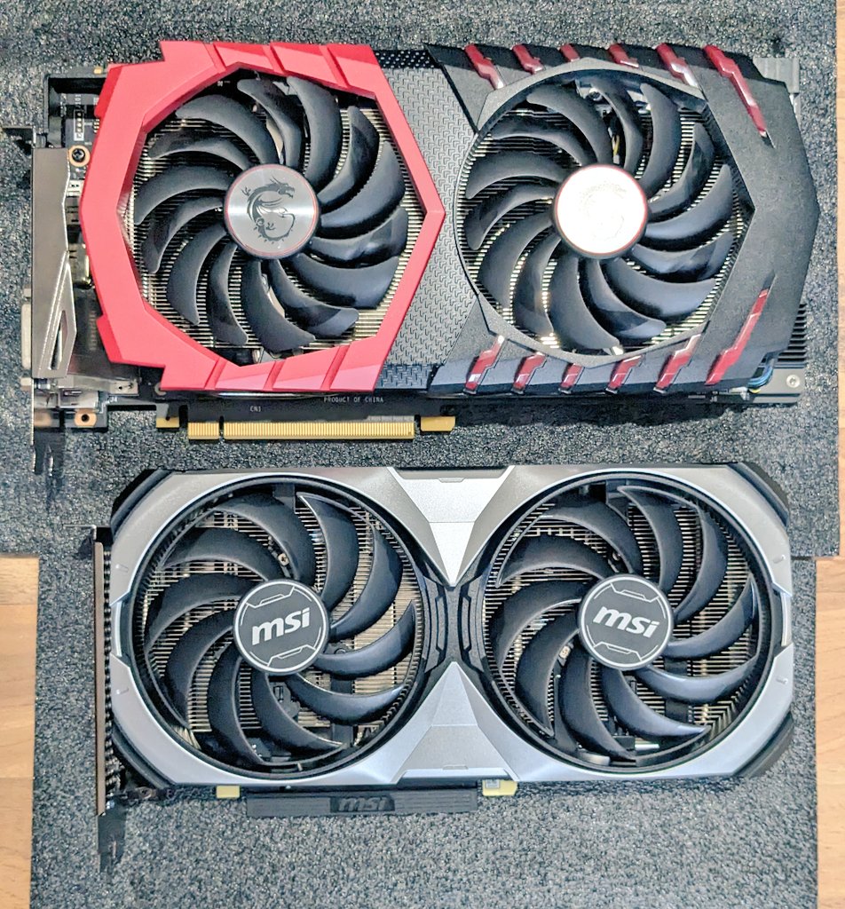 OesterPlayer's tweet photo. Heute wird so richtig gebastelt! 
Mainboard, CPU, Ram, Lüfter...
Und natürlich das HERZSTÜCK!
Hallöchen RTX 4070 Ventus (unten)!
#RTX #hardware https://t.co/rF2mQ1FZuk