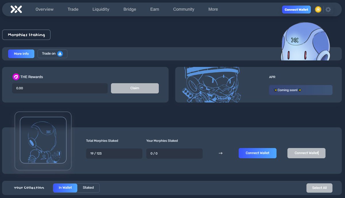 useboardwalk's tweet photo. #NFT staking on @MorphexFTM is now live!
We are distributing $1,000 in $THE for the coming week, with a current APR of >2,240%!
Get your #Morphies today!
( Link in Profile ) https://t.co/AZMuw222sf