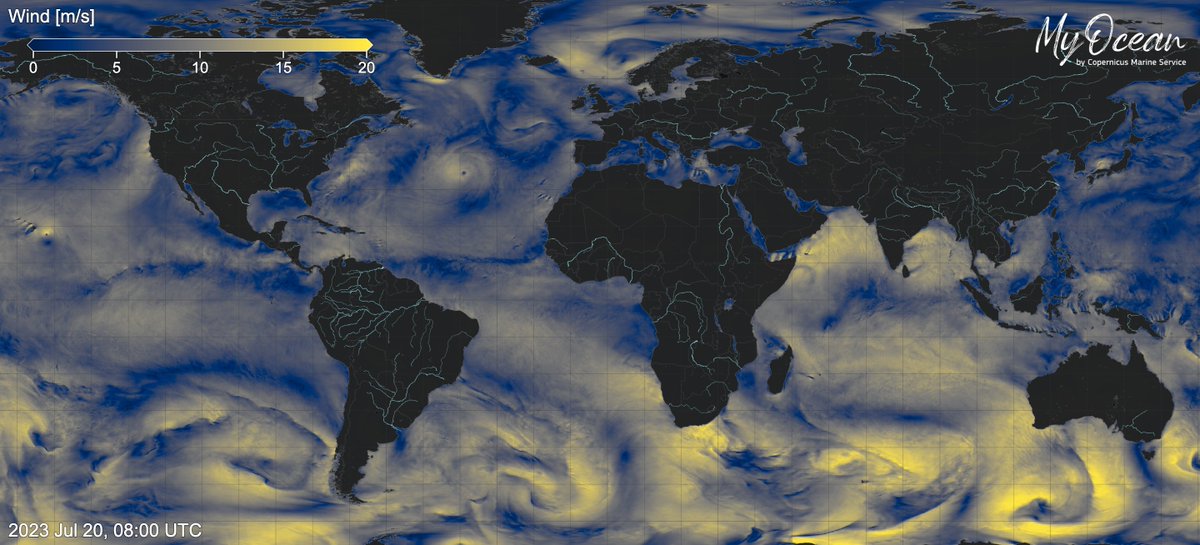 CMEMS_EU's tweet image. #DYK❓

#OceanWinds contribute to the movement of heat and energy in the atmosphere and oceans, influencing ocean #currents〰️

Explore our colour-blind accessible view of ocean winds in #CopernicusMarine #MyOceanViewer🔽