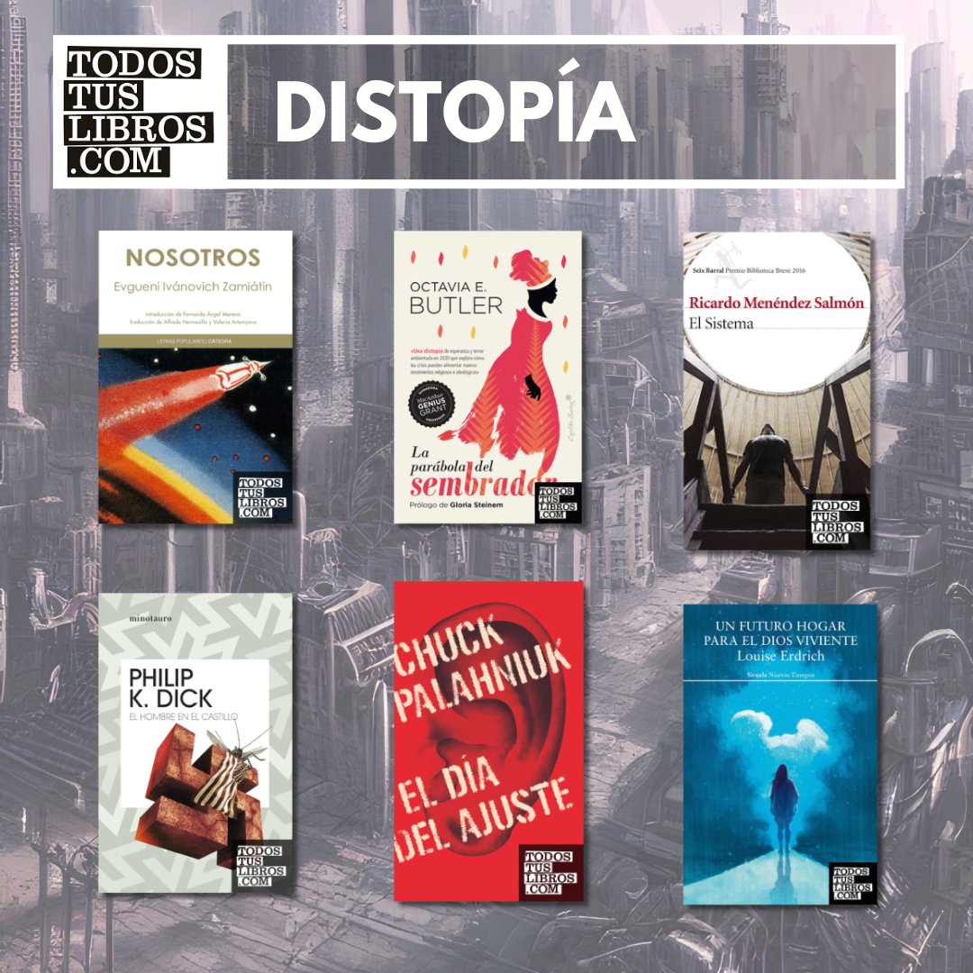 Totalitarismo, especulación, vigilancia, precaridad laboral, degradación del medio ambiente, desigualdad, corrupción. Te proponemos doce libros distópicos con los que reflexionar sobre parecidos razonables con la realidad 👉 mtr.cool/eiihfmiray

#distopía #LibrosRecomendados