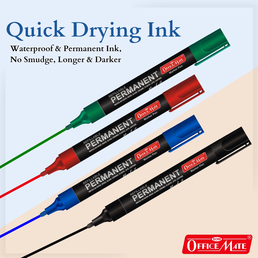 Soni OfficeMate Permanent Markers
#soniofficemate #stationery #officeuse #pen #markerpen #markerpenart #explore #explorepage #permanentmarker #permanentmarking #permanentmarkerart #permanent #markersart #markerspen #markersdrawing #markers #markerink #permanentmarkers