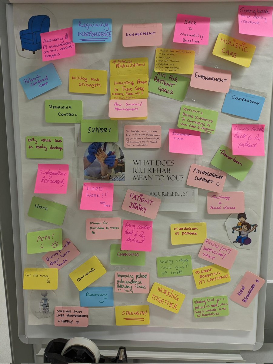 Showcasing more fantastic work from our teams at @HillingdonNHSFT for ICU Rehab week, with staff making their rehab pledges and what ICU rehab means to them 👏 #ICURehabDay23