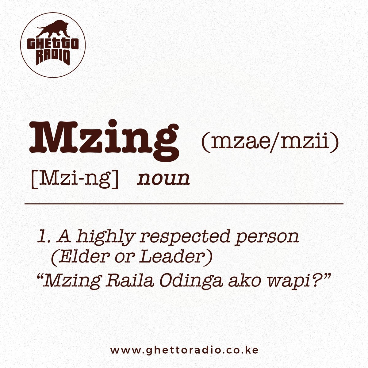 MajimajiKenya's tweet photo. SHENG word of the day on #Brekko
@Ghettoradio895:
#MZING https://t.co/9skKPllC44