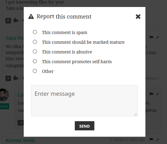 gVectors's tweet image. Check out the wpDiscuz - Report and Flagging addon! 
gvectors.com/product/wpdisc…