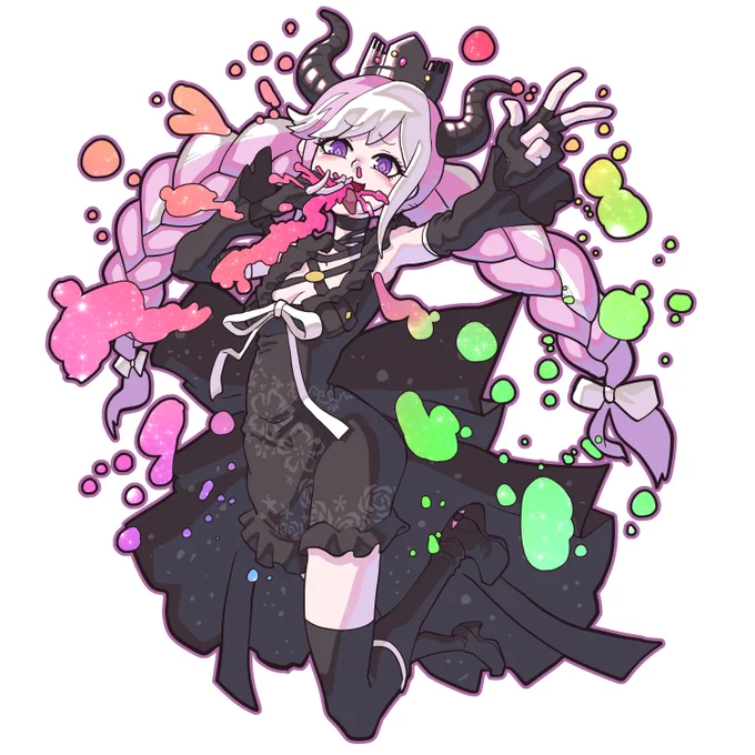 死に神ちゃんを描きましたまだクリアしてないけどちょっとずつ進めてます楽しい公式でゲロ吐く女とても良いですね  #RAINCODE #レインコード
