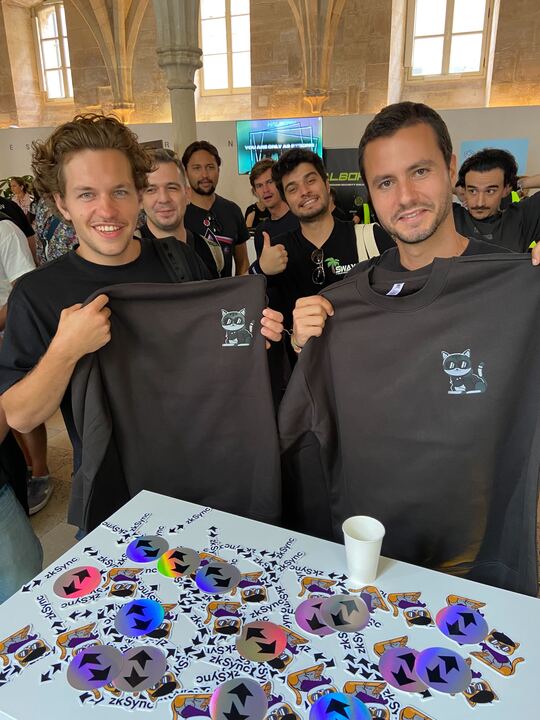ZKsync (โ, โ) (@zksync) on Twitter photo Another day in Paris, many new ways to connect with the zkSync community ๐๐คโค๏ธ
Here's where you can find zkSync today at <a href="/EthCC/">EthCC - Ethereum Community Conference</a> Week ๐
๐ETHGlobal Paris: Pragma Technical Talk (10:15 a.m. | Pavillion Vendome)
Join <a href="/gluk64/">ALEX | ZKsync โ</a> for a technical conversation on the power of Another day in Paris, many new ways to connect with the zkSync community ๐๐คโค๏ธ
Here's where you can find zkSync today at <a href="/EthCC/">EthCC - Ethereum Community Conference</a> Week ๐
๐ETHGlobal Paris: Pragma Technical Talk (10:15 a.m. | Pavillion Vendome)
Join <a href="/gluk64/">ALEX | ZKsync โ</a> for a technical conversation on the power of
