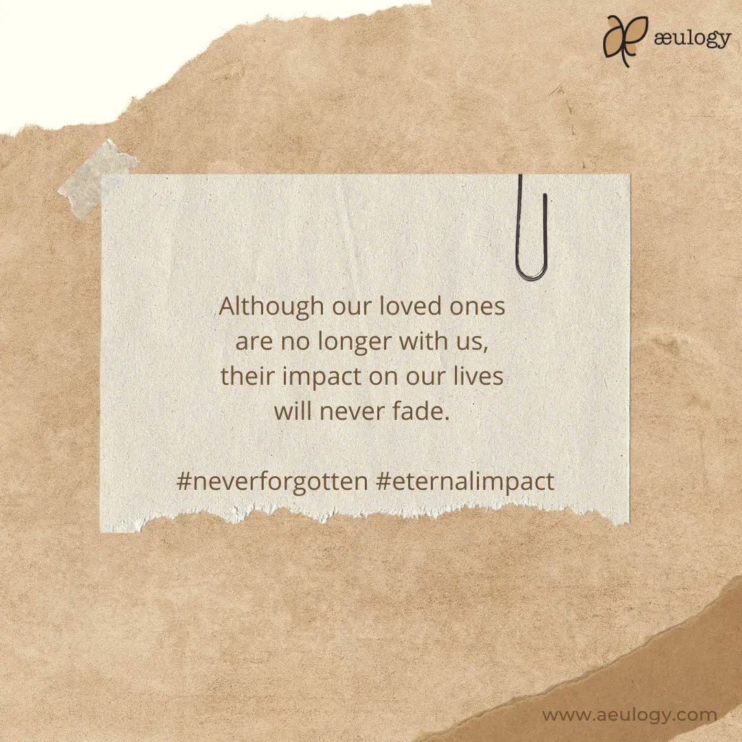 The impact of our loved ones is timeless and will never fade. Even in their absence, they have the power to move us with their legacy. #EternalImpact #NeverForgotten 

Honour them with respect as we continue on our journey. #RespectTheLegacy #GriefsJourney