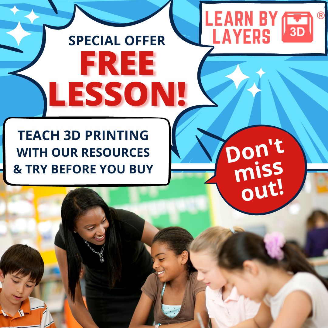 learnbylayers3D's tweet photo. Take your #3Dprinting skills to the next level with https://t.co/hCw04Usqkc From design principles to troubleshooting, our courses cover it all. Get a FREE Lesson today! Don't let this opportunity slip away. #teach3dprinting #design3dmodels #stem #lessonresources #k12 https://t.co/mIP2JSIVFm