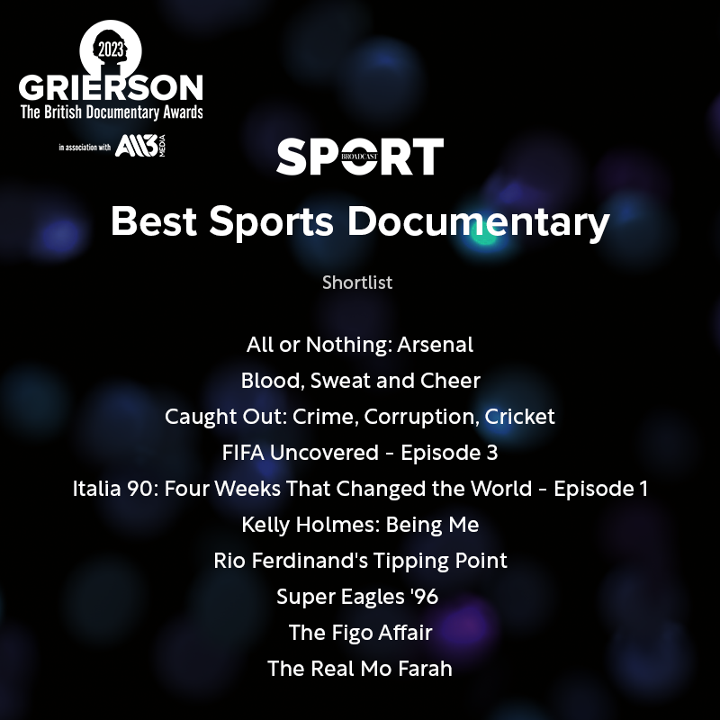 griersontrust's tweet photo. #GriersonAwards shortlisted entries for @broadcast_sport Best Sports Documentary https://t.co/fSkluRshyV https://t.co/pJsurqaXak