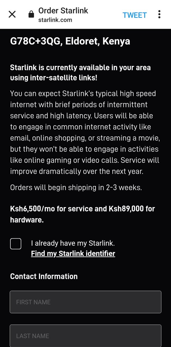 Chichi_Leting's tweet photo. @elonmusk @Starlink so I look for KES 89,000 for hardware, and then 6500/month in Kenya.
When I can use @SafaricomPLC or @FaibaJTL etc  for way way way less. 
Story za jaba ndio hizi wasee!!
You done lost your mind! #smh https://t.co/MSXzhAoA9l