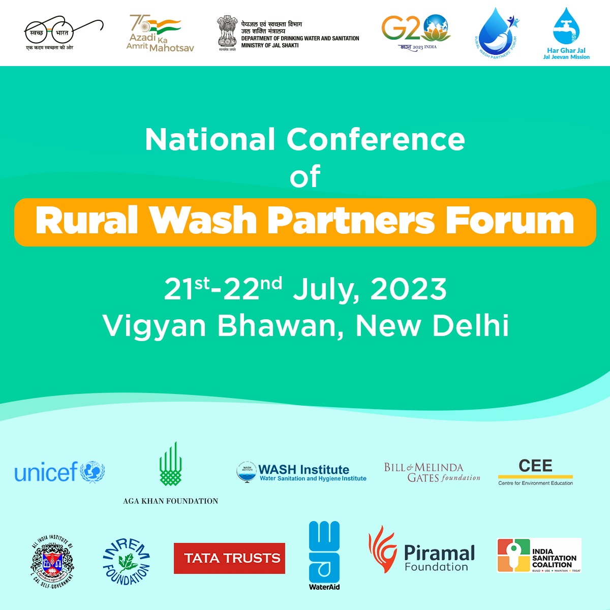 DDWS is organising #RWPFNationalConference2023 during July 21-22, 2023 to discuss implementation of @jaljeevan_ and @swachhbharat in rural India at New Delhi.

#SBMG #ODFPlus #HarGharJal

@gssjodhpur @prahladspatel @mahajan_vini @iamvikassheel @srijitendraias @PIB_India