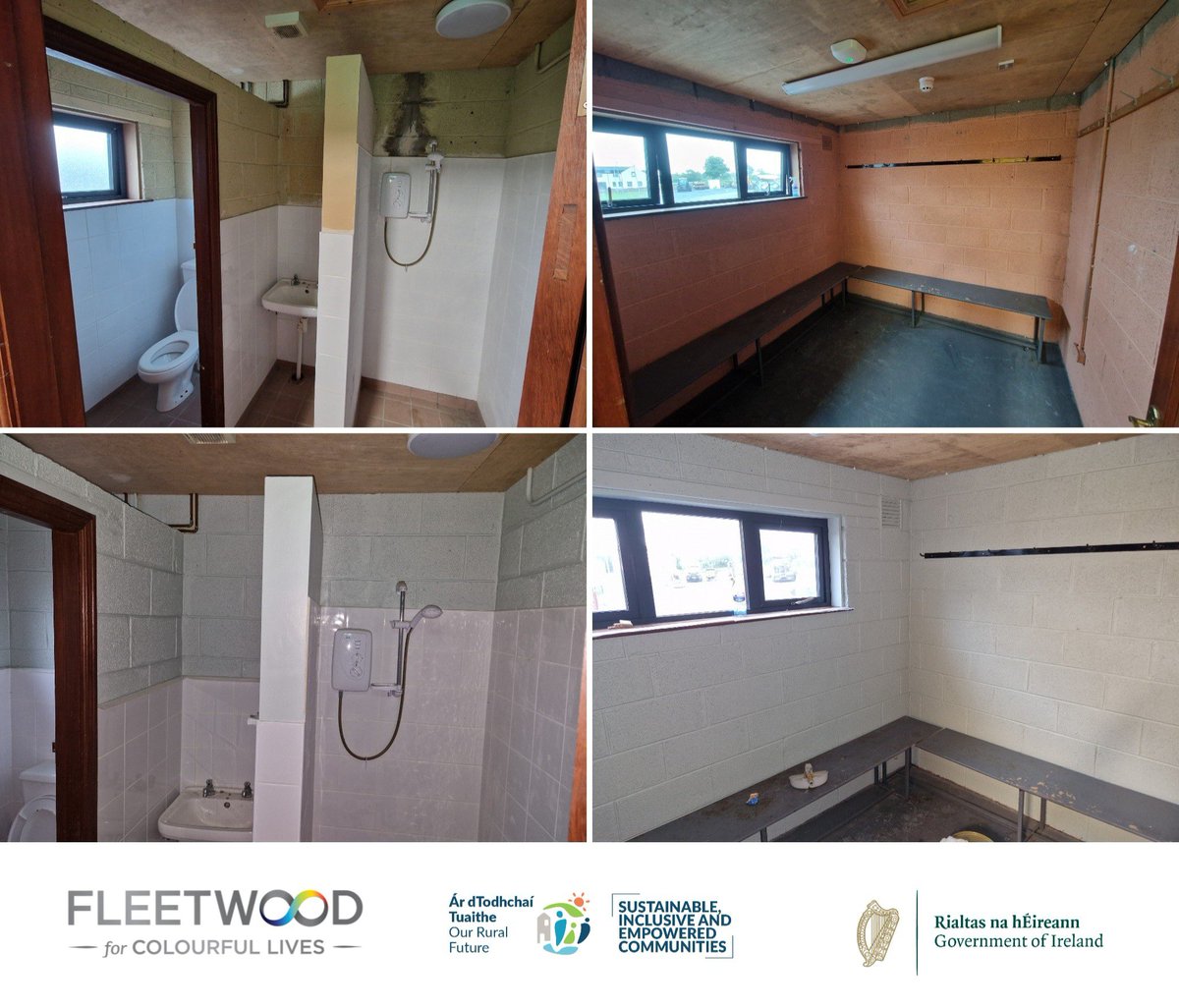 The painters have arrived &amp; the works have begun! We are improving the entire sports hall thanks to our Community Centre Investment Fund Grant.
We can't wait to show you our new colour scheme thanks to interior designer Trish from Fleetwood Paints. Stay tuned 😀