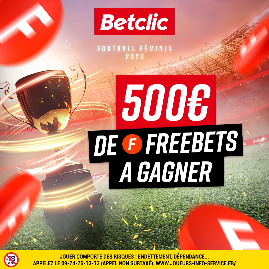 Betclic's tweet photo. 🤩 Le Foot est de retour avec le début de la #WWC23 et impossible de rater ça !

On offre 25 x 20€ de Freebets pour vibrer devant les prochains matchs ! 🔥

🔁 RT + Follow pour participer https://t.co/y1wOYXRBzU