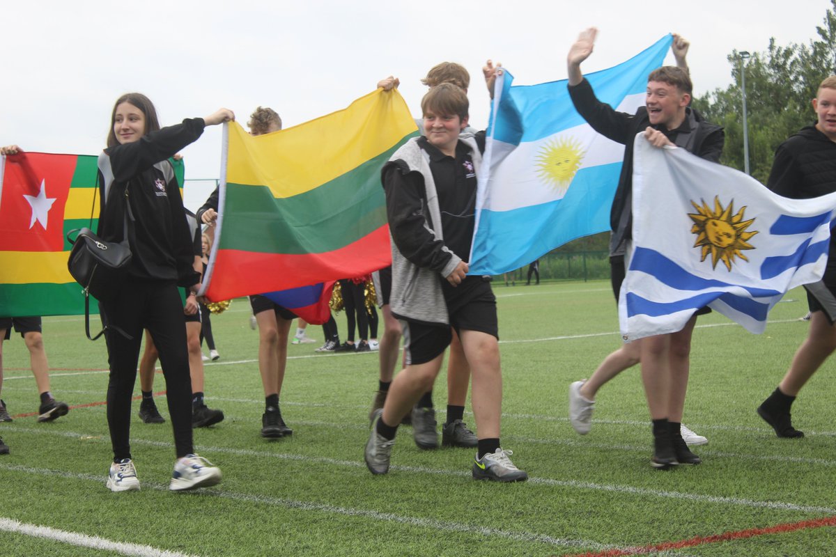 WestleighPE's tweet photo. Another successful Sports Day 2023! This years theme was European Game! Well Done to all students who demonstrated their amazing talents! Winners 7PEH, 8KPS and 9TAD! 🏆🌍 @TheWestleighSch #TeamWestleigh https://t.co/BvyJITRrtK