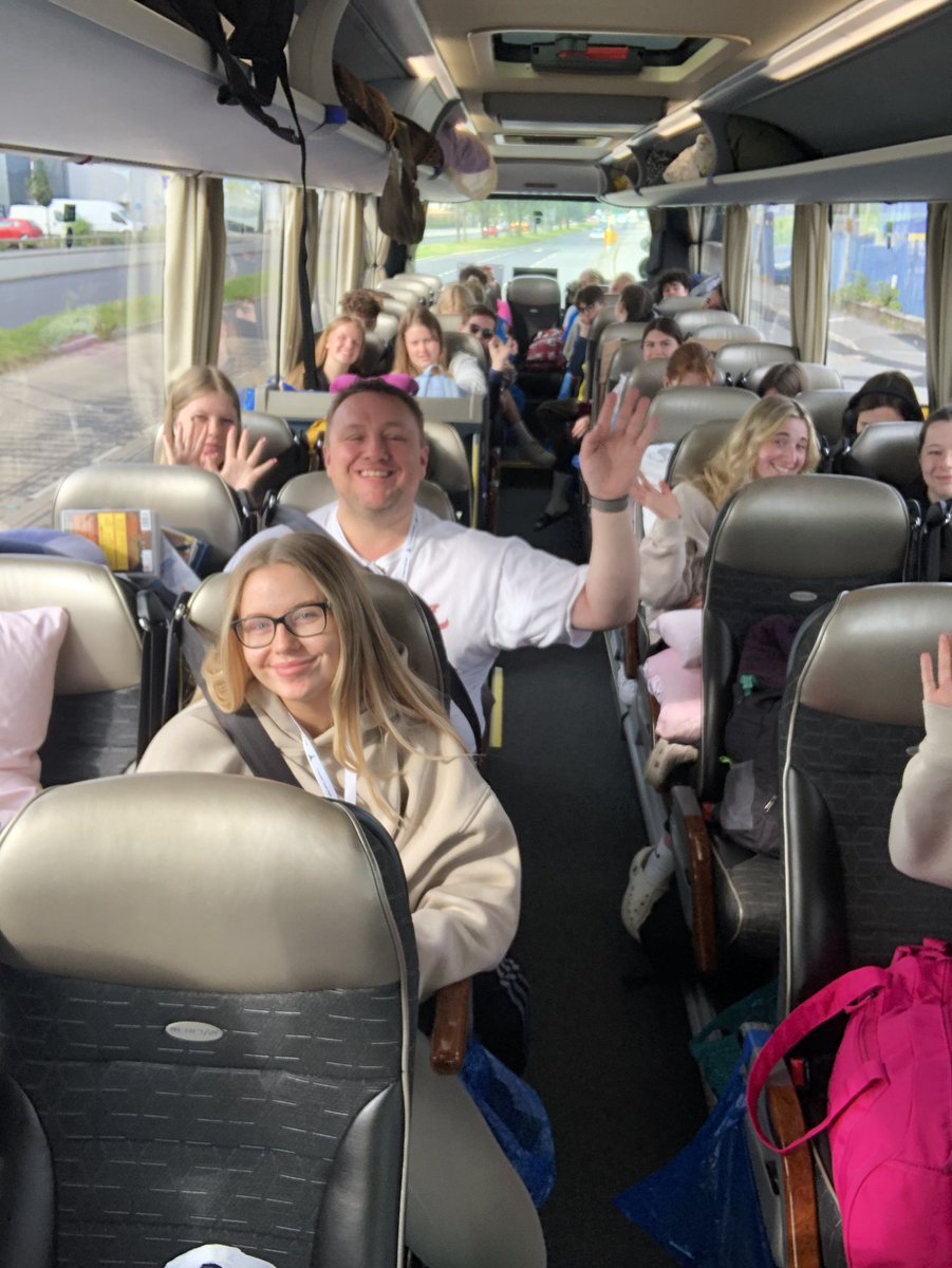 SeftonPilgrim's tweet photo. Coach 7 have left for Lourdes. Lovely departure Mass celebrated by Fr Phil with Deacon Martin and now we’re on the road! 🚌 https://t.co/PjF595iK05