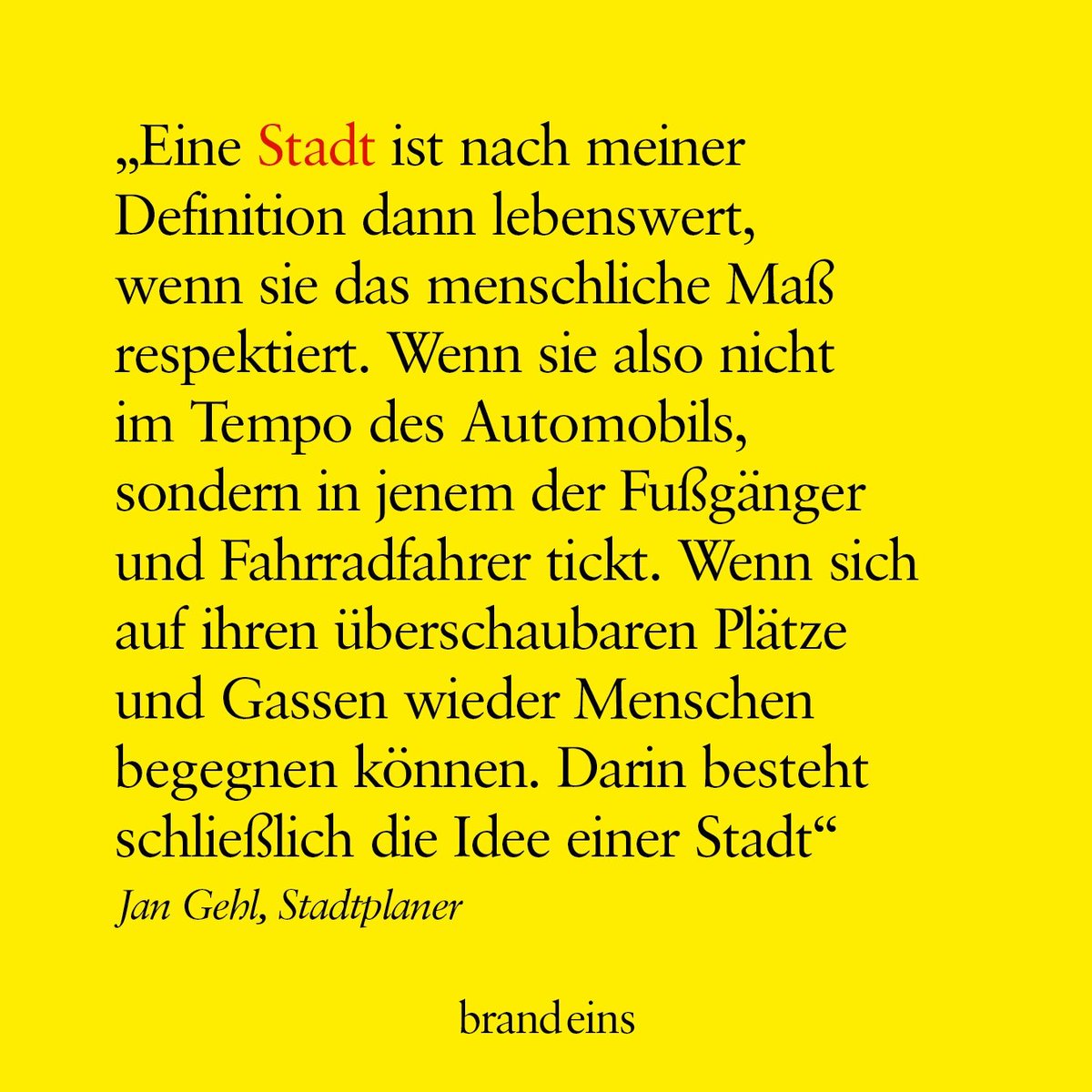 Dafür arbeiten wir!

"Eine Stadt ist nach meiner Definition dann lebenswert, wenn sie das menschliche Maß respektiert".

Das Gute: Tempo für Fußgänger*innen und Begegnung auf Augenhöhe könnte ihr live erleben, am 17. September 2023 beim <a href="/tdgl_koeln/">Tag des guten Lebens</a> in #Nippes.

#köln #tdgl2023
