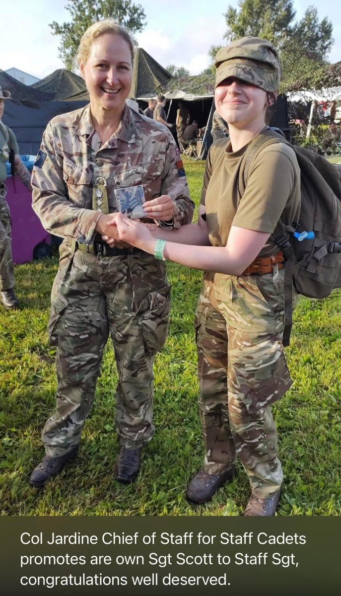 chrissyemag's tweet photo. When one of your cadets gets promoted  in Nijmegen by Col Jardine, Chief of Staff for Staff Cadets, a hugely well deserved promotion to Staff Sgt, inspiration and role model to every single cadet, incredibly proud of you @depcomnacf @nacfpro @ColCadetsACF @OCXCoyNACF https://t.co/wIaQcFNJdc
