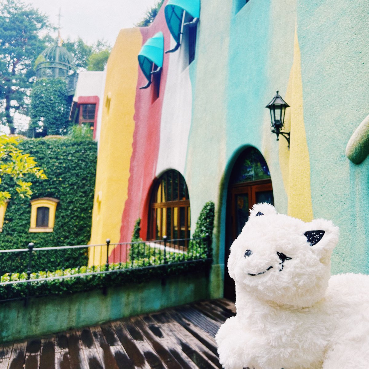 reissuerecords's tweet photo. リイシューねこちゃん　三鷹の森ジブリ美術館 @GhibliML を訪れました。 エントランスから胸が高まります。
(特別な許可をいただき記念写真を撮影しました) https://t.co/3vLgh8xIa5