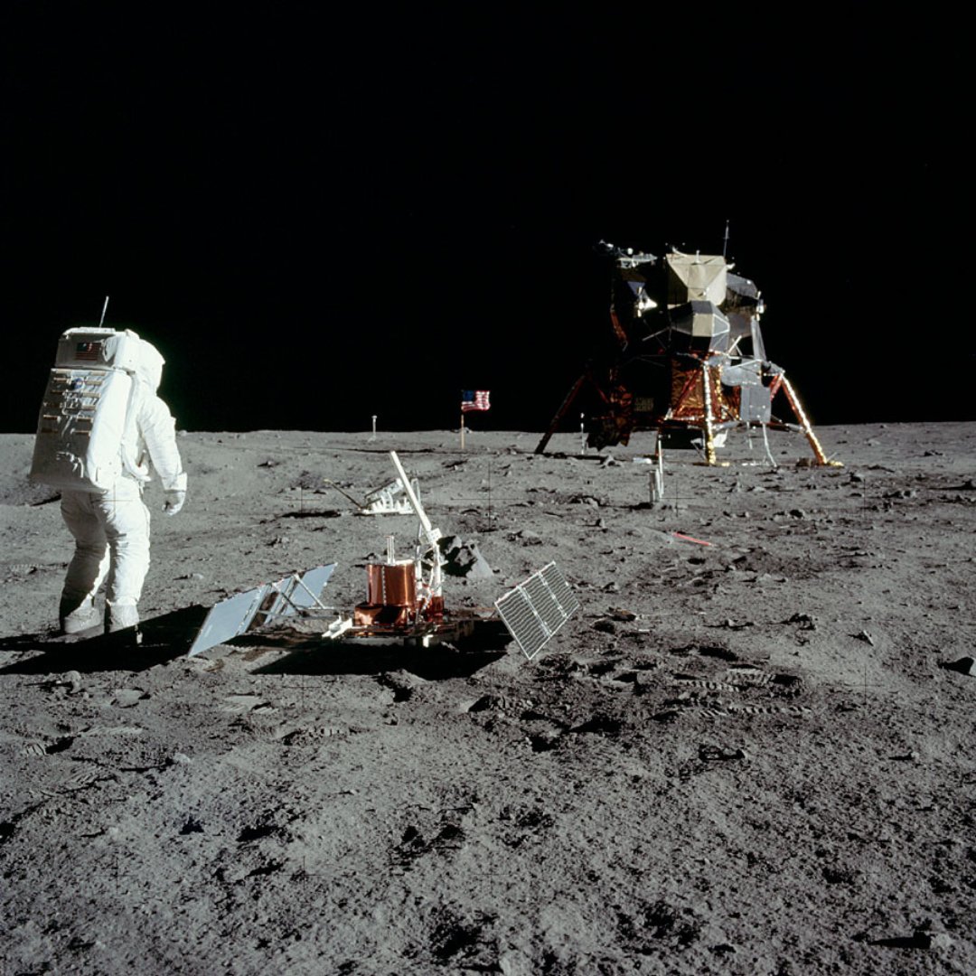 We landed on the moon 54 years ago today. In this photo, astronaut Buzz Aldrin sets up solar panels shortly after landing. If we can power the moon with clean energy, we certainly can power the Earth. 

📸 Neil Armstrong 
#Apollo11 #MoonLandingAnniversary #CleanEnergy