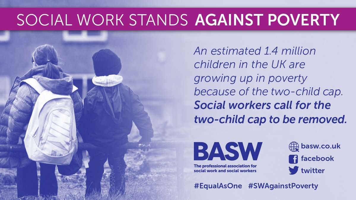 BASW_UK's tweet photo. Ending the two-child cap is a key ask in our anti-poverty campaign, calling on policymakers to provide greater support to people hardest hit by increasing cost-of-living pressures.

 Find out more ⬇️ #SWAgainstPoverty 

https://t.co/VsNZkA70iJ https://t.co/Ar2QKJi92T