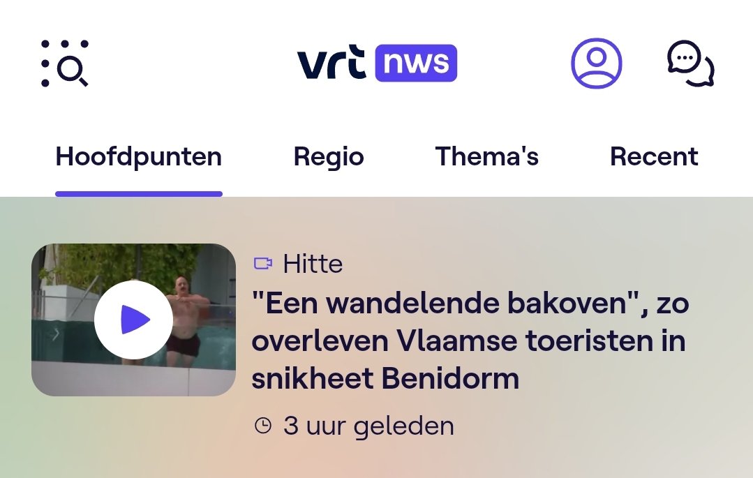 "Hoe OVERLEVEN toeristen het warme weer".
We zijn juli en in Spanje, maar 
32° blijkt de ramp van de eeuw.
Dit soort rommelverslaggeving heeft met journalistiek niets meer te maken, maar is puur activisme.
#defundtheVRT