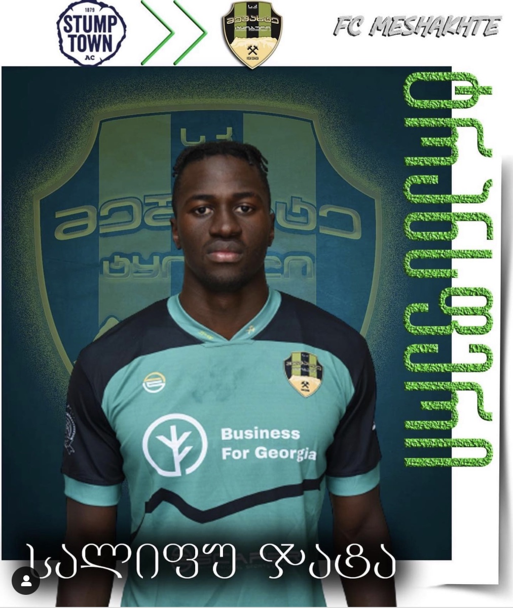 FanStumpy's tweet photo. Congratulations to another Stumpy going global! Salifu Jatta @theblackmamba_9 moves to FC Meshakhte Tkibuli in Georgia after recovering from knee surgery (and playing @TST7v7). Thrilled to see Sal's team showing proper respect in the announcement to @StumptownAC. Congrats Sal! https://t.co/pSpWNTRy5V