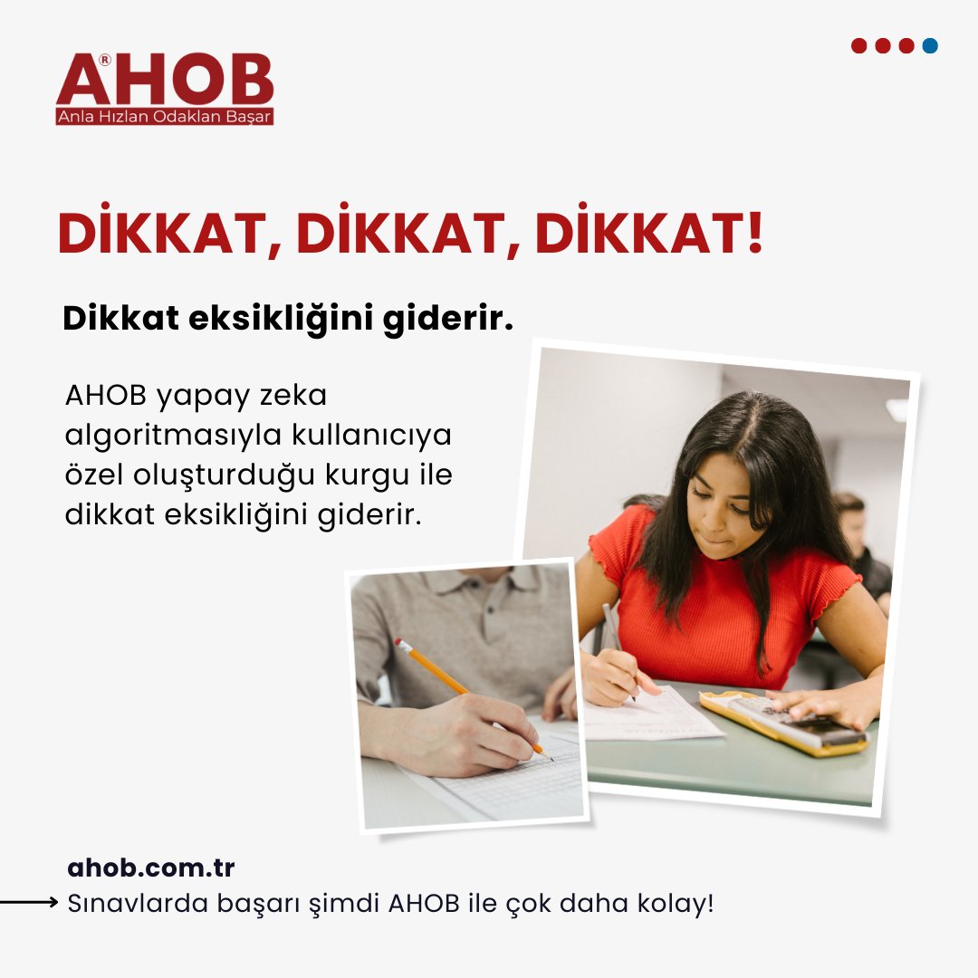 ahob_zekasoft's tweet photo. DİKKAT, DİKKAT, DİKKAT!
Dikkat eksikliğini giderir.

AHOB yapay zeka algoritmasıyla kullanıcıya özel oluşturduğu kurgu ile dikkat eksikliğini giderir.

AHOB'la başarının anahtarı elinizde.

📇 Detaylı bilgi için ➡️ https://t.co/ZMbnNpFR3d

#ahob #zekasoft #okumak https://t.co/R4BP4lDQ8z