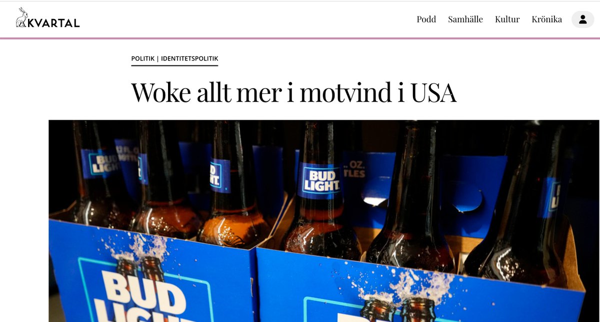 andrep66's tweet photo. I write about 'woke advertising' in @kvartalet where I try to summarize the events of the last six months in the USA, where brands and companies such as @budlight, 
  @Disney and @Target have been affected by boycotts.

Read more here, https://t.co/V3tqZLElFP
@JHuitfeldt https://t.co/ovU9jznBQG