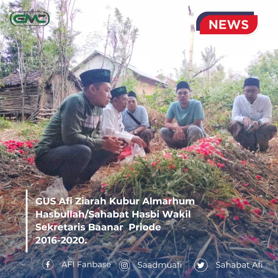 Ecko29502961's tweet photo. Kamis, 20 Juli 2023
Gus Afi Ziarah Kubur Almarhum Hasbullah/Sahabat Hasbi Wakil Sekretaris Baanar Priode 2016-2020.
Sahabat Untuk Dunia Akhirat
#GusMuafiCenter
#SahabatAfi https://t.co/iyckU7lR5K